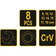 Set 8 chei combinate 8 - 19 mm Vorel 51705 1