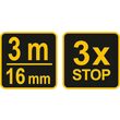 Ruleta 3 m x 16 mm Vorel 10123 1