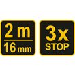 Ruleta 2 m x 16 mm Vorel 10122 1