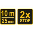 Ruleta 10 m x 25 mm Vorel 10139 1