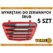 Set 5 extractoare pentru suruburi rupte Vorel 24000 1