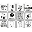 Prelungitor electric 6 prize cu întrerupator, 3 m Sthor 72371 4
