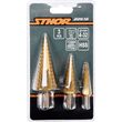 Set 3 burghie in trepte, 4-32 mm titan, Sthor 22616 2