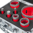 Set de carote diamantate dry M14 Ø8-68mm AL Case, Raider Power Tools 157851 1
