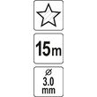 Fir trimer (stea), 3 mm, 15 m Flo 89426 2