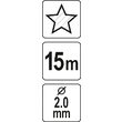 Fir trmer (stea), 2 mm, 15 m Flo 89423 2
