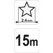Fir trimer (stea), 2.4 mm, 15 m Flo 89424 2