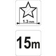 Fir trimer (stea), 1.3 mm, 15 m Flo 89421 2