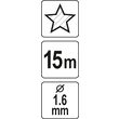 Fir trimer (stea), 1.6 mm, 15 m Flo 89422 2