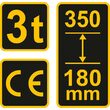 Cric hidraulic cilindric 3T Vorel 80022 2