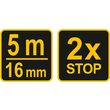 Ruleta 5 m x 16 mm Vorel 10135 2