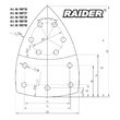 Set 10 foi abrazive perforate Velcro 150х150x100 mm P 180, Raider Power Tools 180739 1