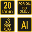 Pompa de ulei din aluminiu 20l/min Vorel 78002 4