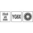 Rola aparat taiat faianta,22x6x6mm,rulme Yato YT-37150 2
