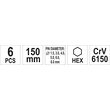 Set dornuri 150mm 6 piese Yato YT-47121 2