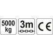 Scripete cu lant 5000 kg 3 m Yato YT-58955 2