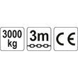Scripete cu lant 3000 kg 3 m Yato YT-58954 2