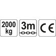 Scripete cu lant 2000 kg 3 m Yato YT-58953 2
