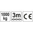 Scripete cu lant 1000 kg 3 m Yato YT-58951 2