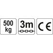 Scripete cu lant 500 kg 3 m Yato YT-58950 2