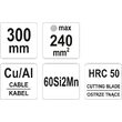 Cleste pentru cabluri cu - al 300mm/240mm Yato YT-18600 2
