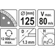 Disc diamantat 125 x 22.2 x 1.3 mm Yato YT-59982 2