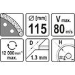 Disc diamantat 115 x 22.2 x1.3 mm Yato YT-59981 2