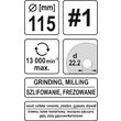 Disc raspel pentru lemn depresat 115 x 22.2 mm nr. 1 Yato YT-59166 4