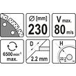 Disc diamantat segmentat 230 x 22.2 x 2.2 Yato YT-59965 2