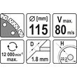 Disc diamantat segmentat 115 x 22.2 x 1.8 mm Yato YT-59961 2