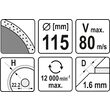Disc diamantat continuu 115mm Yato YT-59951 2