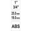 Mufa robinet cu filet interior 1/2-3/4 Yato YT-99814 2
