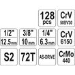 Trusa de scule profesionala XL 128 piese Yato YT-38872 4