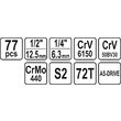 Trusă de scule 1/4 și 1/2 77 piese Yato YT-38781 4