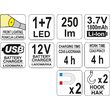 Lampa led cu acumulator li-ion, 3.7 v, 250 l m Yato YT-08504 1