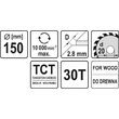 Disc circular pentru lemn 150X30TX20 mm Yato YT-60533 2