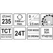 Disc circular 235x24x25.5mm Yato YT-60668 2