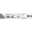 Disc cupa diamantat, 180 mm M14 Yato YT-60323 4