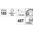 Disc circular vidia pentru metal 185/48T 20, Yato YT-60625 2