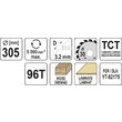 Disc circular pentru lemn 305X96TX30 mm Yato YT-60785 2