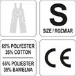 Pantaloni cu pieptar, mărime S Yato YT-80290 2