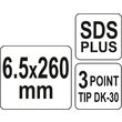 Burghiu pentru beton SDS+ 6,5 x 260 mm Yato YT-41642 2