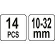 Set 14 chei combinate răsucite 10 - 32 mm Yato YT-01865 2