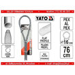 Arc pentru indoit tevi pex - al - pex 16 x 760 mm Yato YT-21850 7
