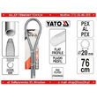 Arc pentru indoit tevi pex - al - pex 20 x 760 mm Yato YT-21851 4