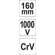 Patent 160 mm vde 1000v Yato YT-21151 4