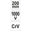 Patent 200 mm vde 1000v Yato YT-21153 4