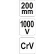 Clește 200 mm cu vârf lung, izolat VDE Yato YT-21155 4