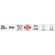 Prelungitor pe tambur 20 m, 16 a, ip 44 Yato YT-81052 2