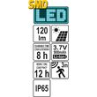 Lampa solara cu led smd pentru perete 120l m Yato YT-81856 4
